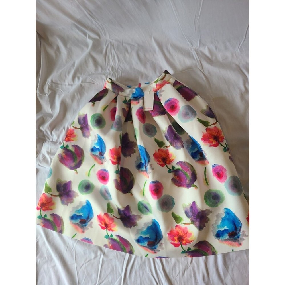 Re:named Floaral mid-length skirt zip up size XS